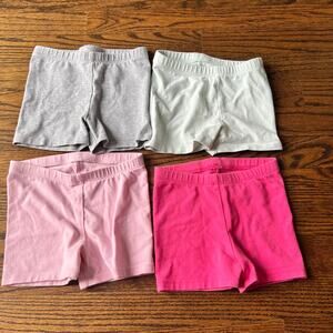 Girl's 3T Cat & Jack solid bicycle shorts bundle pink gray and pale green - 3T